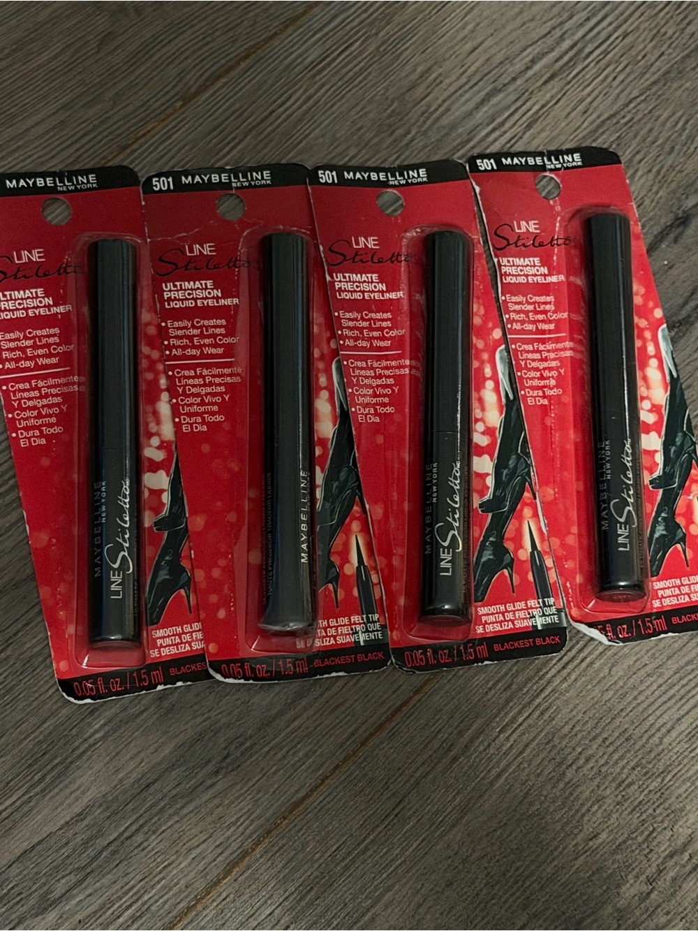 Maybelline Line Stiletto Liquid Eyeliner - Black Set of 4